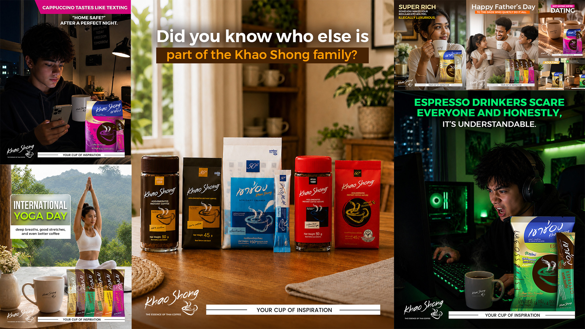 Thai Coffee Brand Social Media Designs